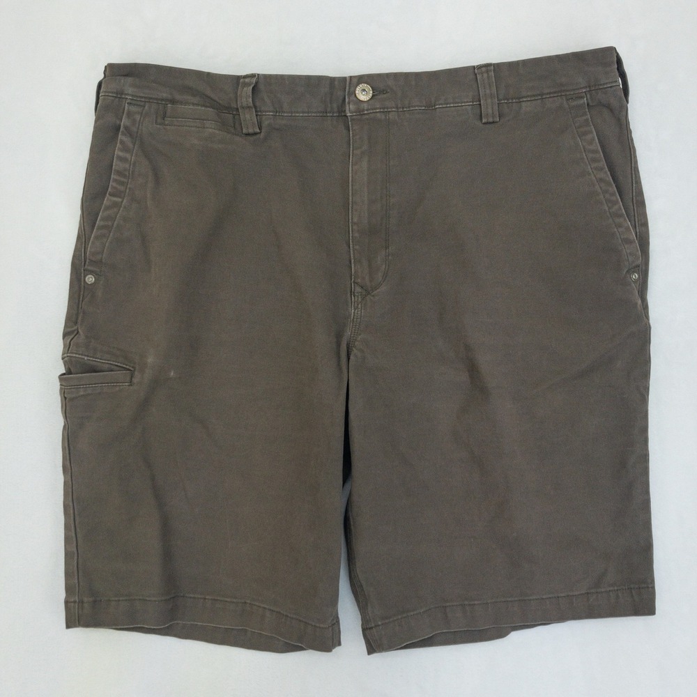 Duluth Trading Flex Ballroom Khaki Shorts Mens 38 Brown 11" Relaxed Utility